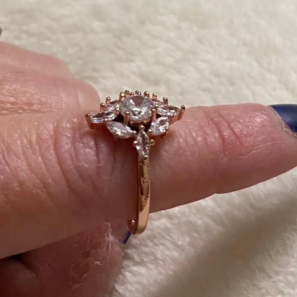 The Elizabeth gold filled white sapphire ring 6 - Picture 13 of 14